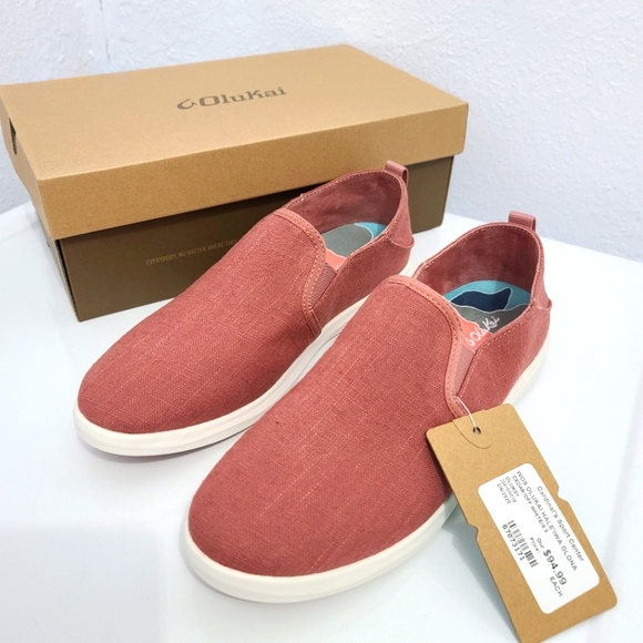 OLUKAI Hale'iwa Olona Slip-On Shoes Pink NEW - Picture 2 of 11